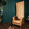 Luxusní kožené křeslo zlaté – Lutr
