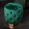 Designový sametový taburet zelený – Euthar IV