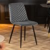 Moderní sametová židle šedá – Fomet