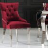 Luxusní sametová židle červená – Adelie III