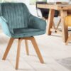 Designová sametová židle otočná zelená – Lorius IV