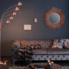 Designová kovová stojací lampa měděná – Arae