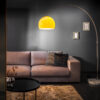 Designová kovová stojací lampa oranžová – Berenecis