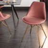 Designová sametová židle řůžová – Sopjan