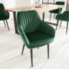 Moderní sametová židle zelená – Queili III