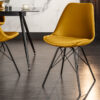 Designová kovová kuchyňská židle žlutá – Prugon